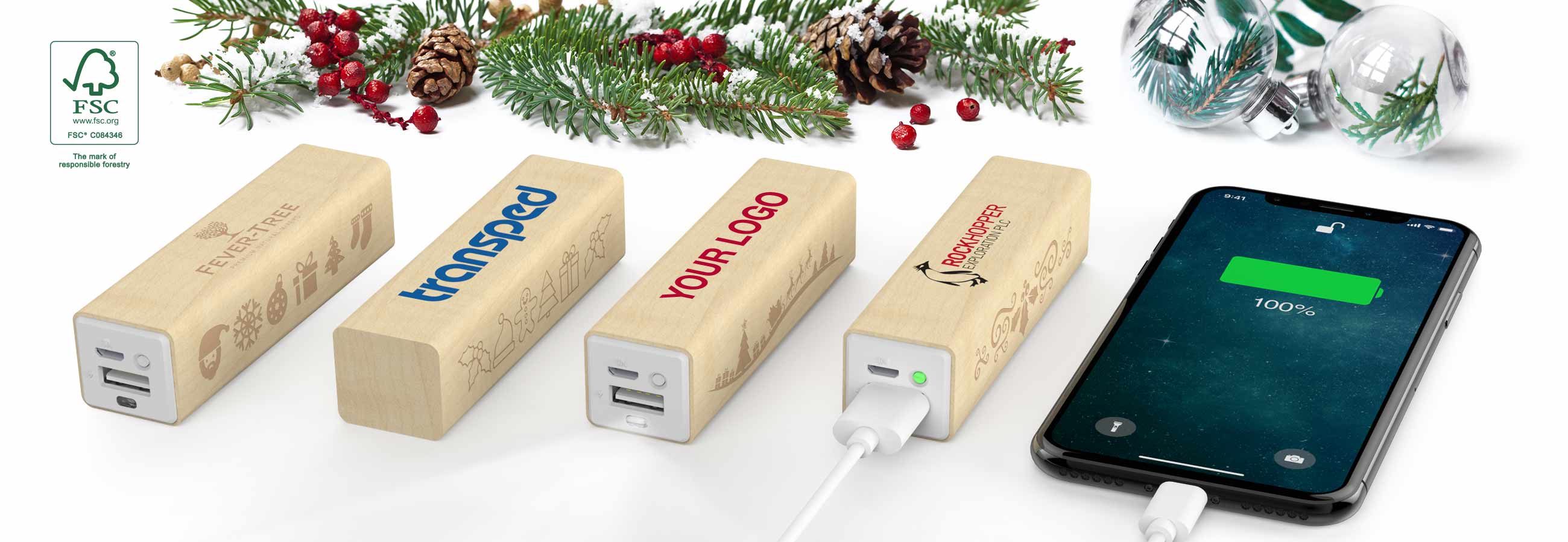 Maple Christmas Power Bank