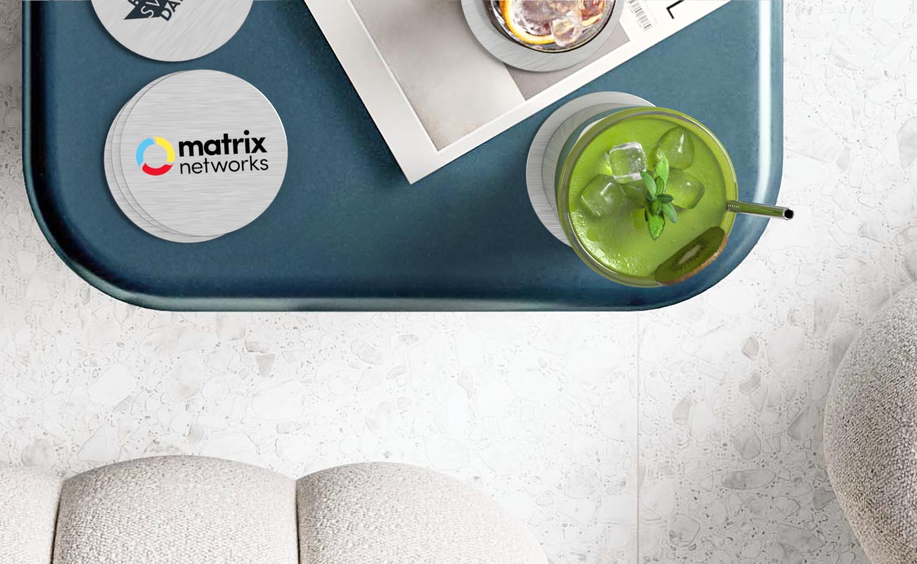 Disc - Aluminum Coasters with Logo gallery thumbnail