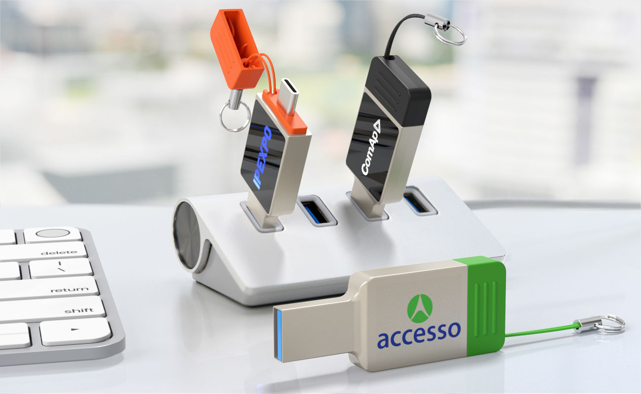 Neon - Personalised USB With USB-C gallery thumbnail