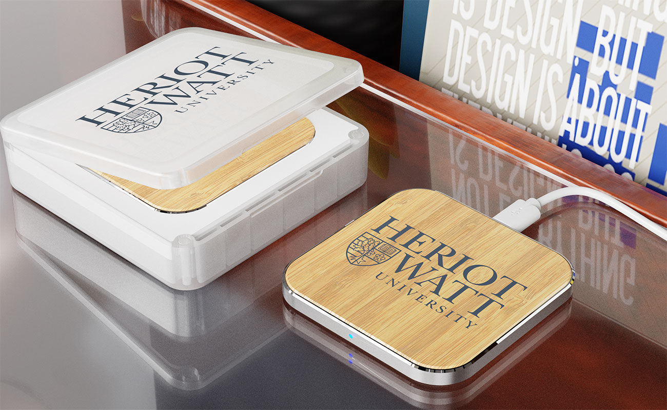 Savanna - Qi Bamboo Wireless Charger with Logo gallery thumbnail