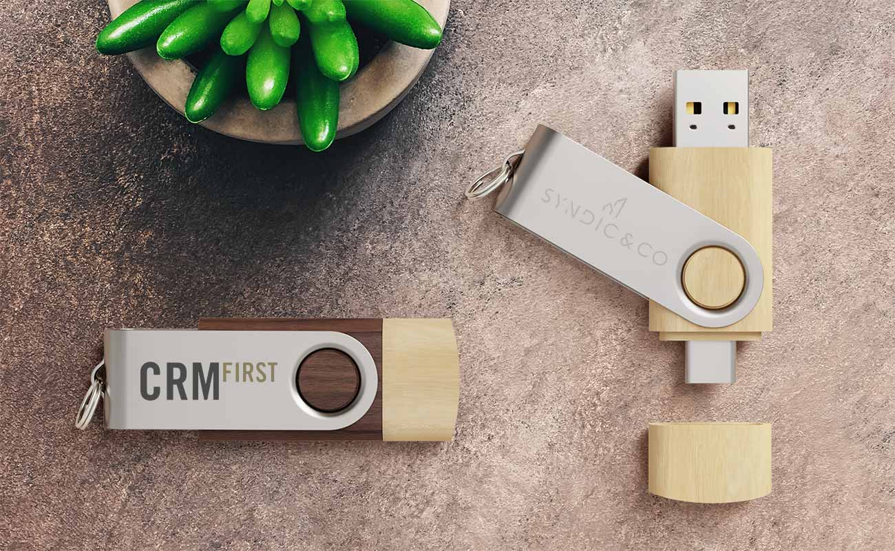 Twister Go Wood - Personalised USB With USB-C gallery thumbnail
