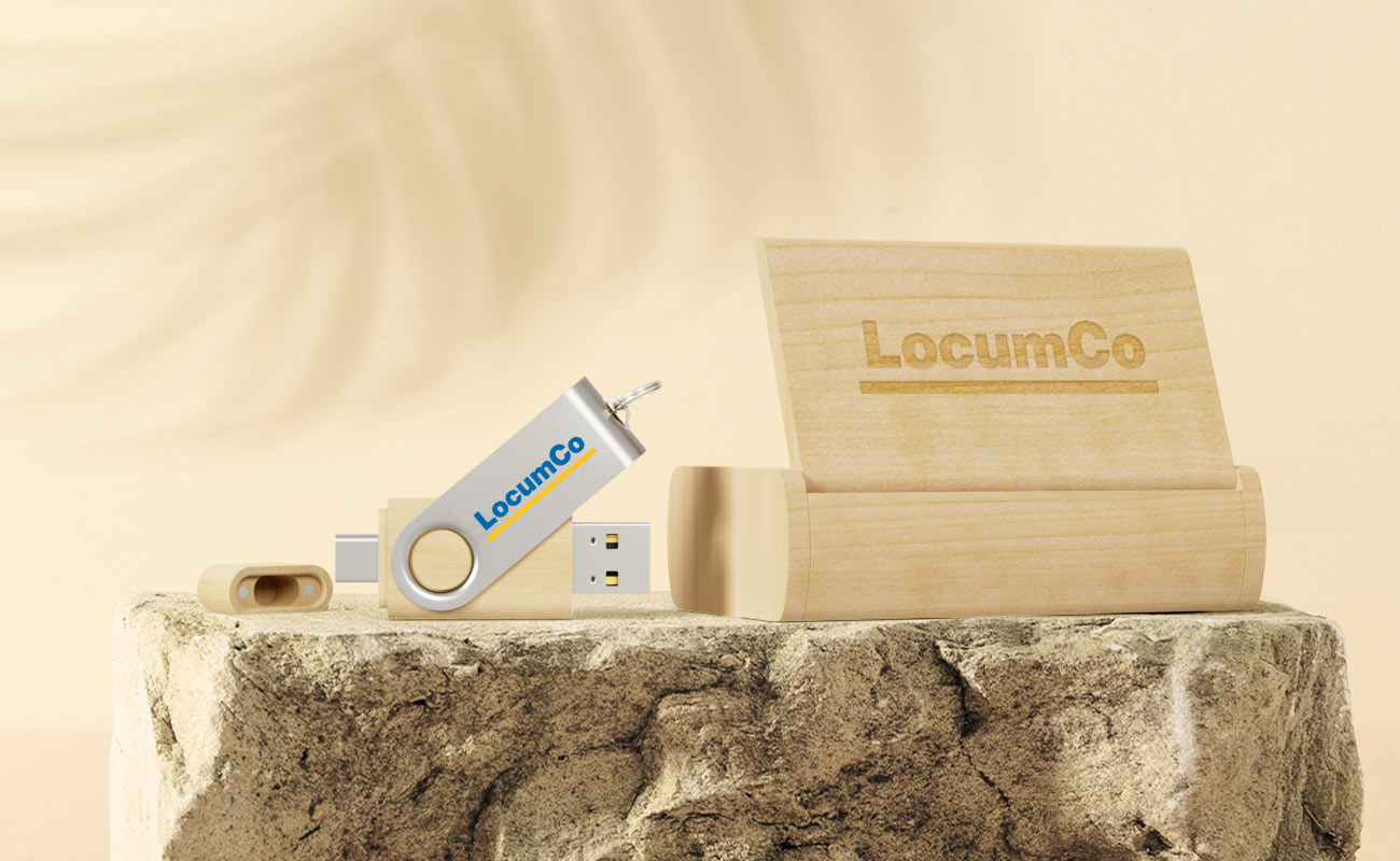 Twister Go Wood - Personalised USB Sticks With USB-C gallery thumbnail